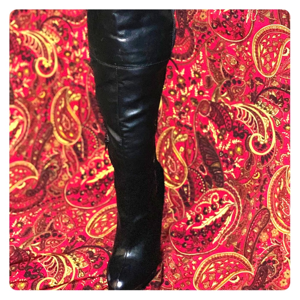 Black Knee High Boots
